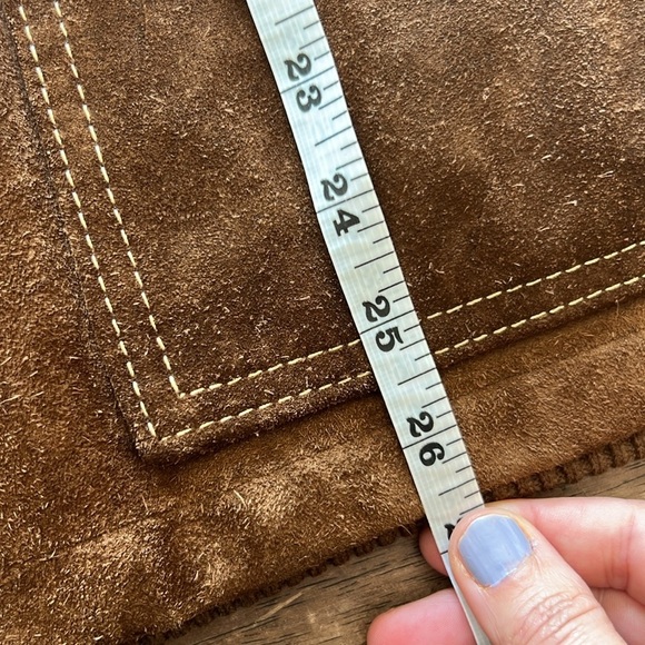 *Winter Clearance* Vintage 70s Zero King Leather Suede Brown  Button Up Jacket - Picture 7 of 7